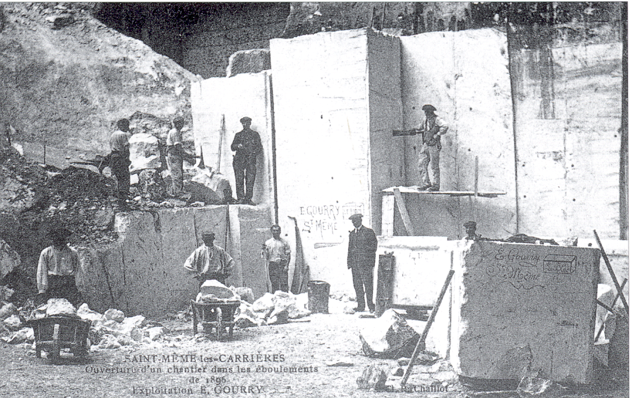 Figure 7 - Photo datant de l'exploitation de la carrière en 1896