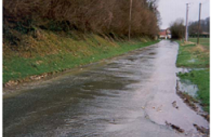 Inondations dues aux remontées de nappes et conséquences observées à Valdampierre le 9 mars 2001 