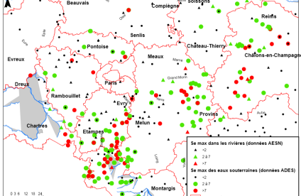 Carte de concentrations en sélénium