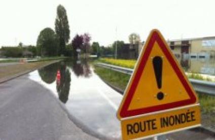 Route inondée