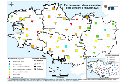 Bulletin situation nappe Bretagne fin juillet 2025