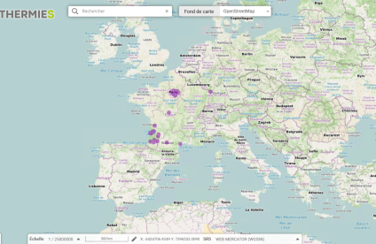 Espace cartographique sur https://www.geothermies.fr/