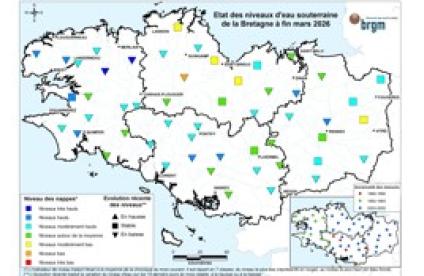 Bulletin situation nappe Bretagne à fin mars 2026