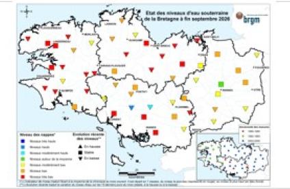 Bulletin situation nappe Bretagne à fin septembre 2026