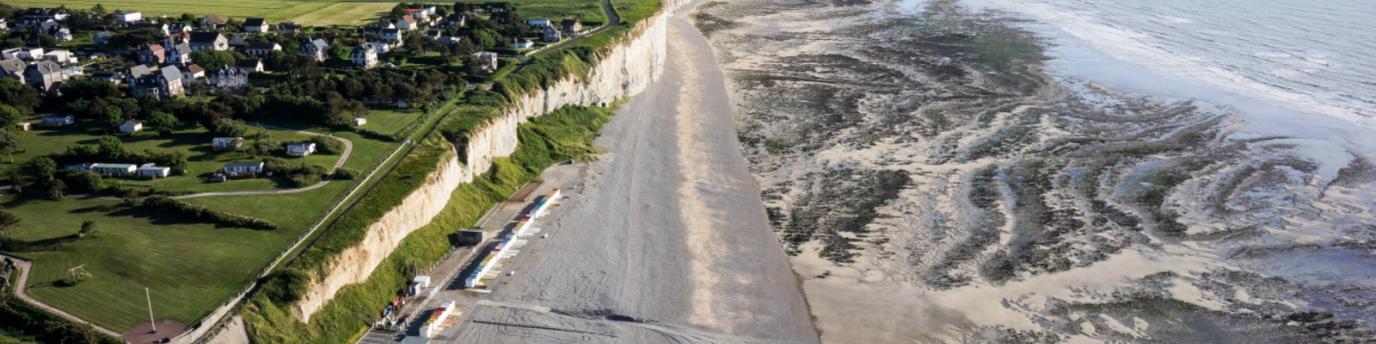 Falaises de Mesnil Val et Criel-sur-Mer, Seine Maritime, vues par drone
