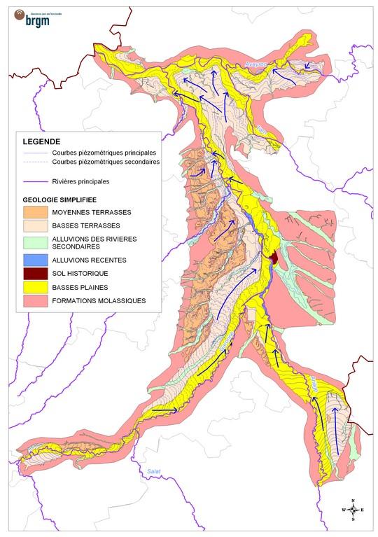 Fonctionnement piézométrique des nappes alluviales