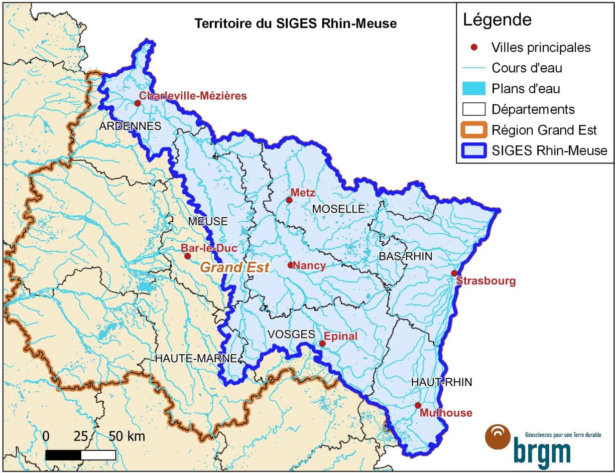 Territoire du SIGES Rhin-Meuse