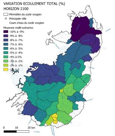 Impact du changement climatique sur le débit des cours d’eau (Chabart & Vergnes, 2021)