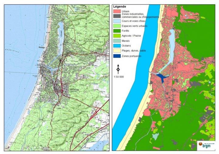 Occupation du sol, aux alentours de Capbreton
