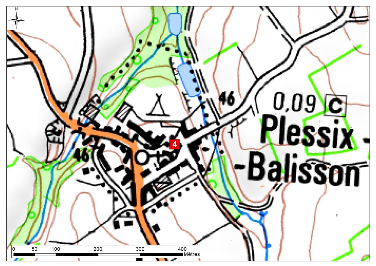 Carte de localisation du site "Altération en pelures d'oignon : les boules de dolérites"