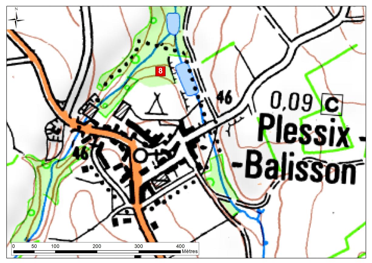 Carte de localisation du site "Le puits médiéval"