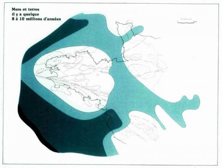La mer autour du Massif Armoricain il y a 8 à 10 millions d’années