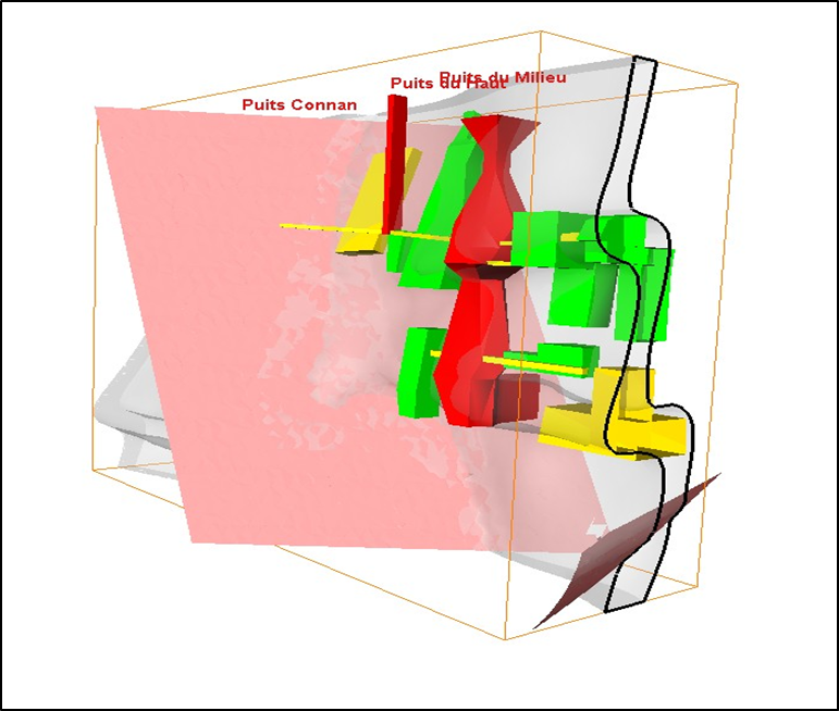 Modèle 3D de l'ardoisière de Maël-Carhaix