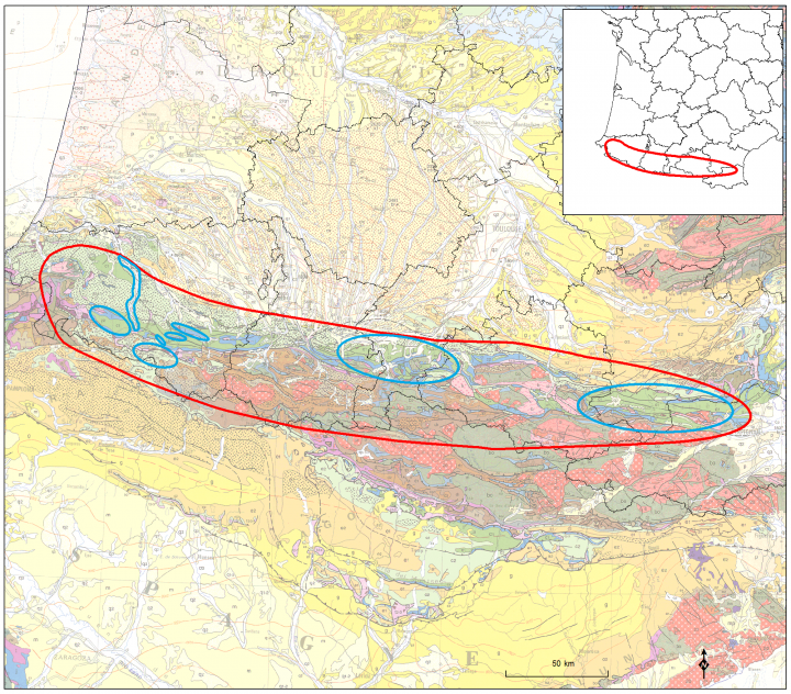 Carte karsts Pyrénées