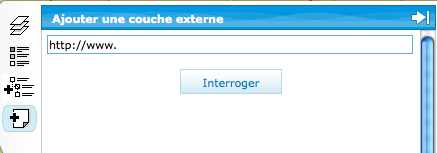 Ajouter une couche externeSIGES Ajouter couche externe