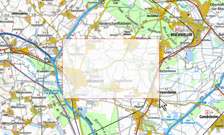 Zoom sur carte