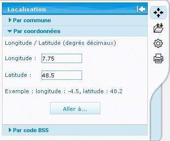 localisation coordonnéesSIGES localisation coordonnées
