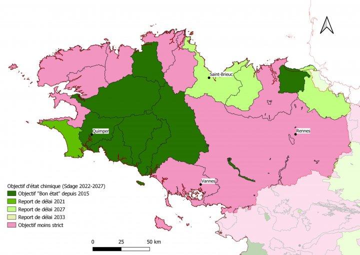 Objectif d’état chimique des masses d’eau souterraines SDAGE 2022-2027