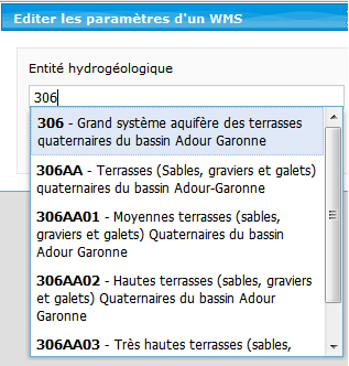 Recherche d'entité par son codeSIGES Recherche d'entité par son code