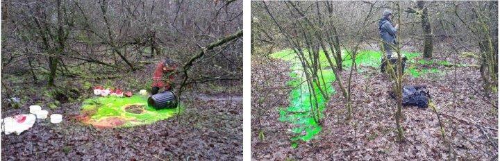 Photos de l’injection du traceur