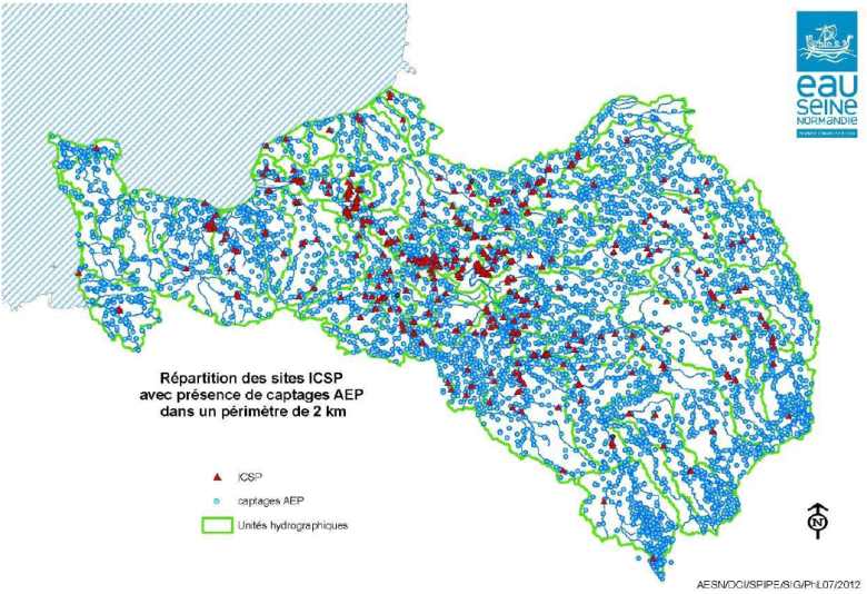 Part des cultures l’irriguées dans la SAU en 2010 (AESN, Etat des Lieux 2013, RA 2010)