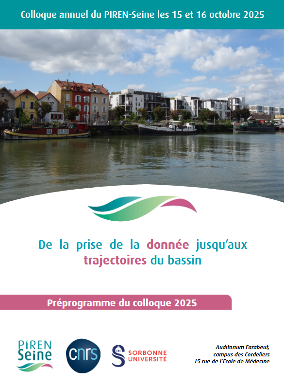 Colloque annuel du PIREN Seine les 15 et 16 octobre 2025