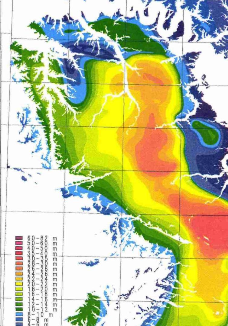 Epaisseurs des formations résiduelles à silex dans l’Ouest du Bassin parisien 