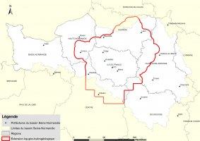 Carte de l’extension du log géo-hydrogéologique (©SIGES)