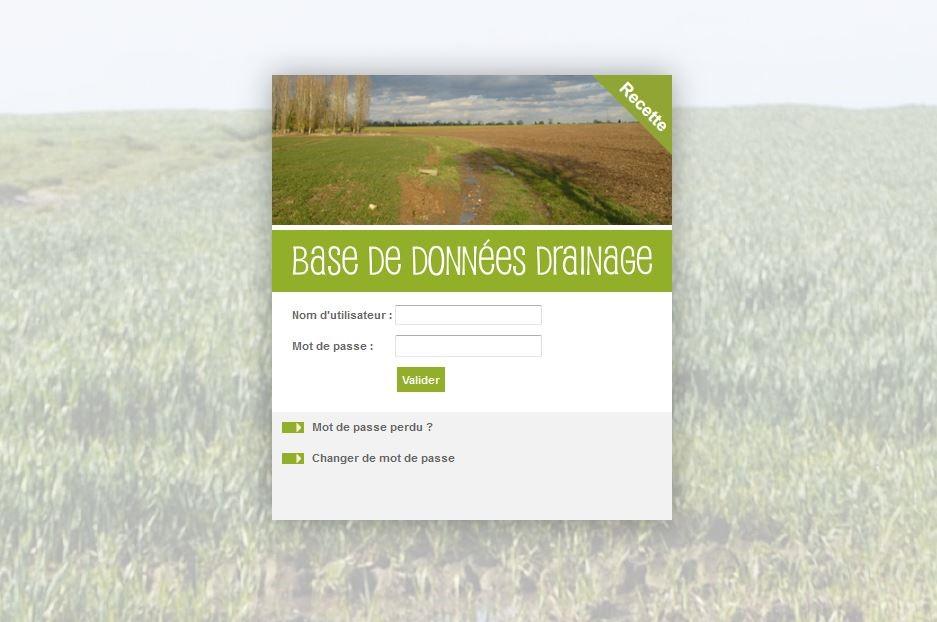Site web de saisie de la BD Drainage : http://bddrainage.brgm.fr/