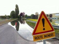 Route inondée