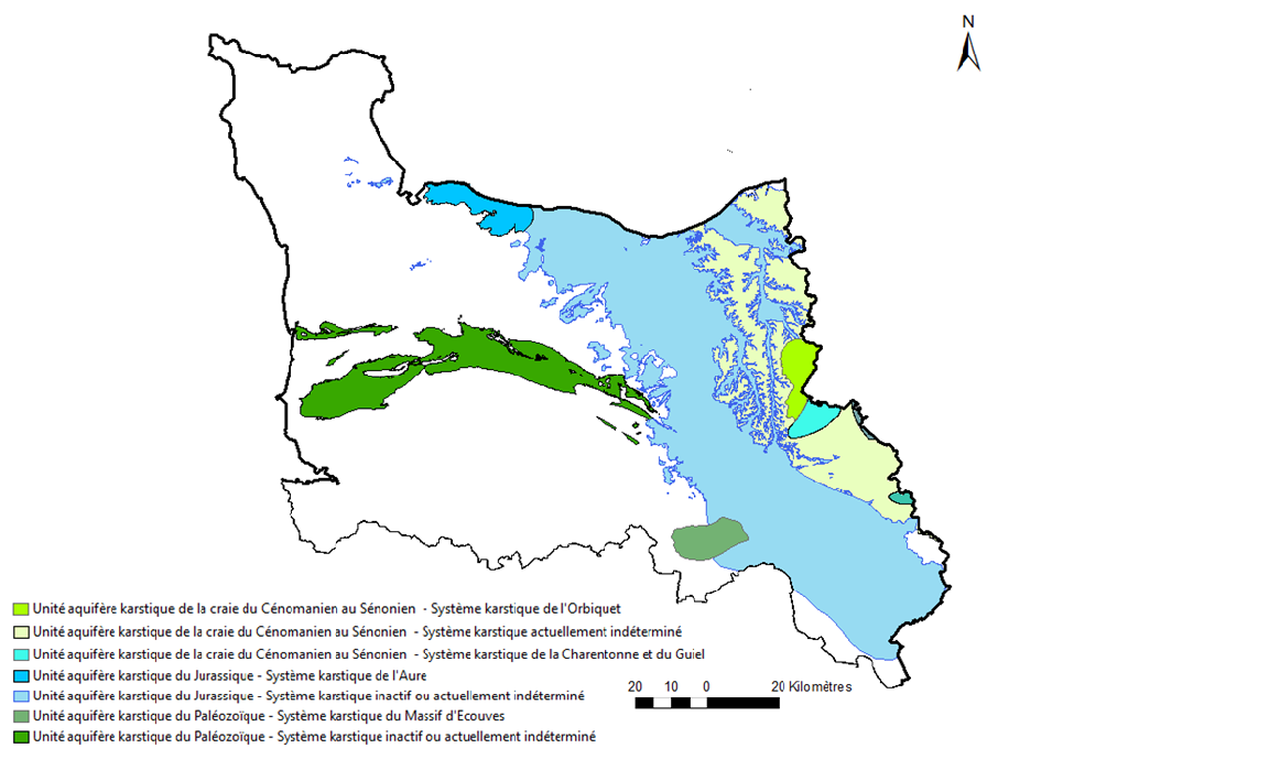Entités BDLISA - Karst en territoire bas - normand