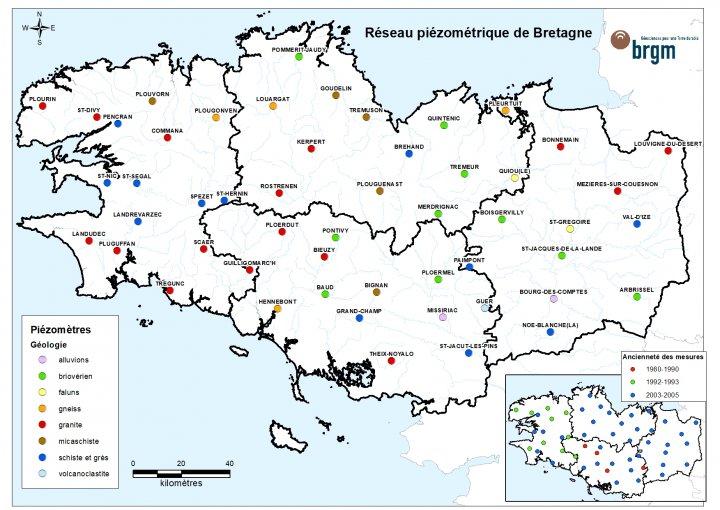 Réseau piézométrique de Bretagne