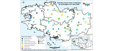 Bulletin situation nappe Bretagne à fin mars 2026