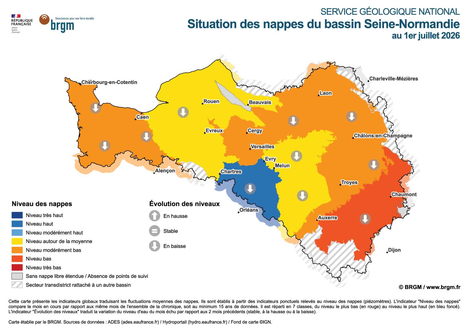 Bulletin de situation - 1 juillet 2026 - Bassin Seine-Normandie