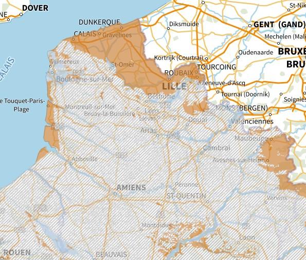 Entités BDLISA Niv. 1 - Bassin Artois Picardie